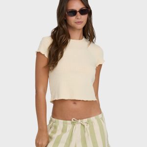 Shelly Short Sleeve Knit T-Shirt - Dove