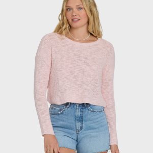 Daze Time Crewneck Sweater - Rosewater