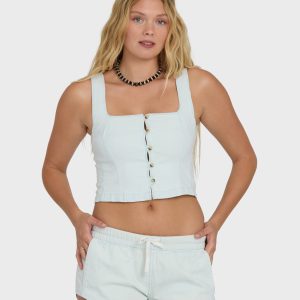 June Saltwashed Tank Top - Clearwater