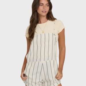 Wild Pursuit Overall Romper - White Cap