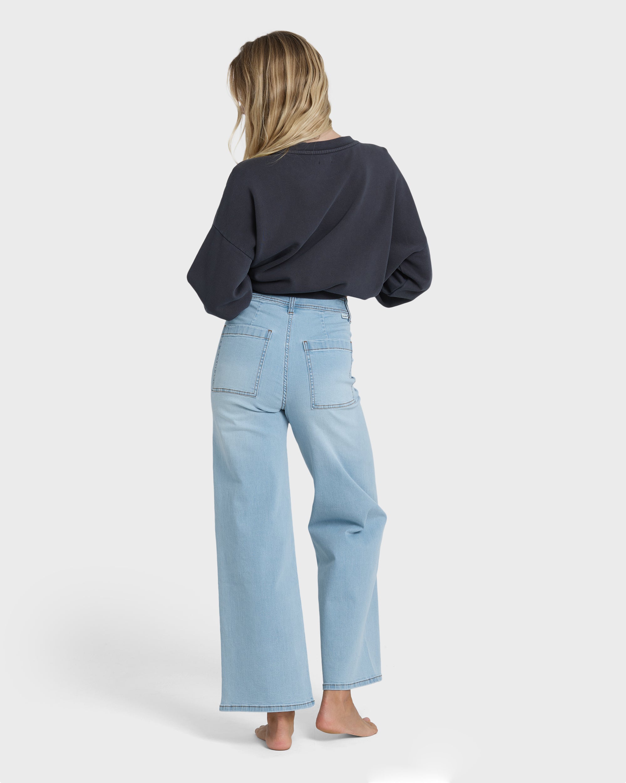 Free Fall High-Waist Denim Pants - Surf Spray - Image 6