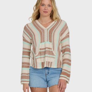 Baja Beach Hooded Sweater - Sugar Almond