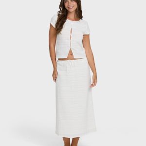 Your Call Maxi Skirt - Salt Crystal