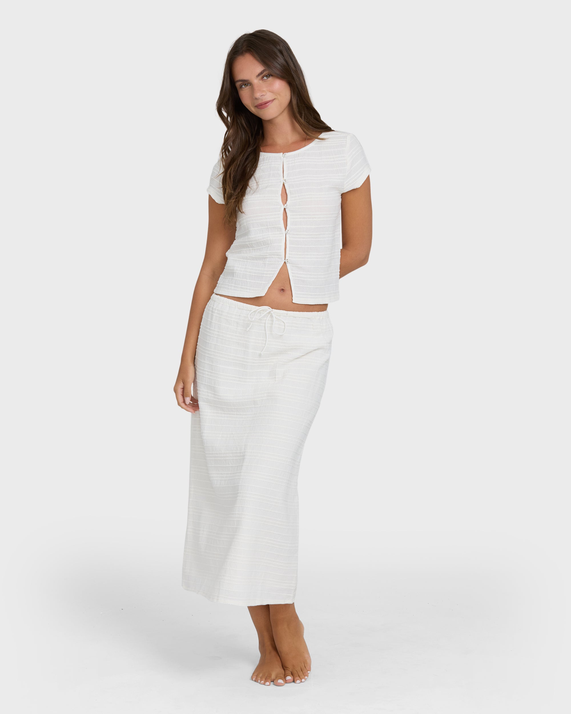 Your Call Short Sleeve Woven Shirt - Salt Crystal - Image 4