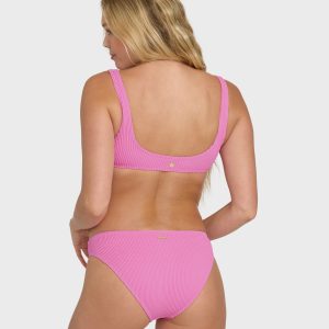 Summer Hi Lowrider Full Bikini Bottoms - Party Pink