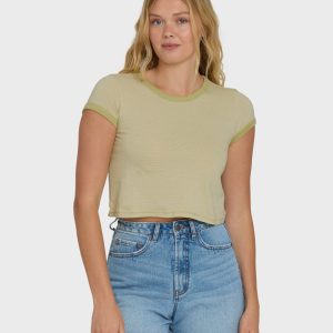 Daily Tee YD Short Sleeve Knit T-Shirt - Cactus