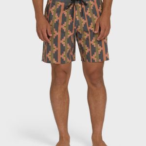 Good Times Lo Tide 18 Boardshorts - Rust