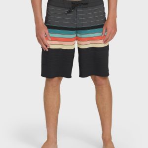 All Day Stripe Pro 20 Boardshorts - Black