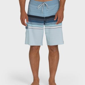 All Day Stripe Pro 20 Boardshorts - Blue Fog