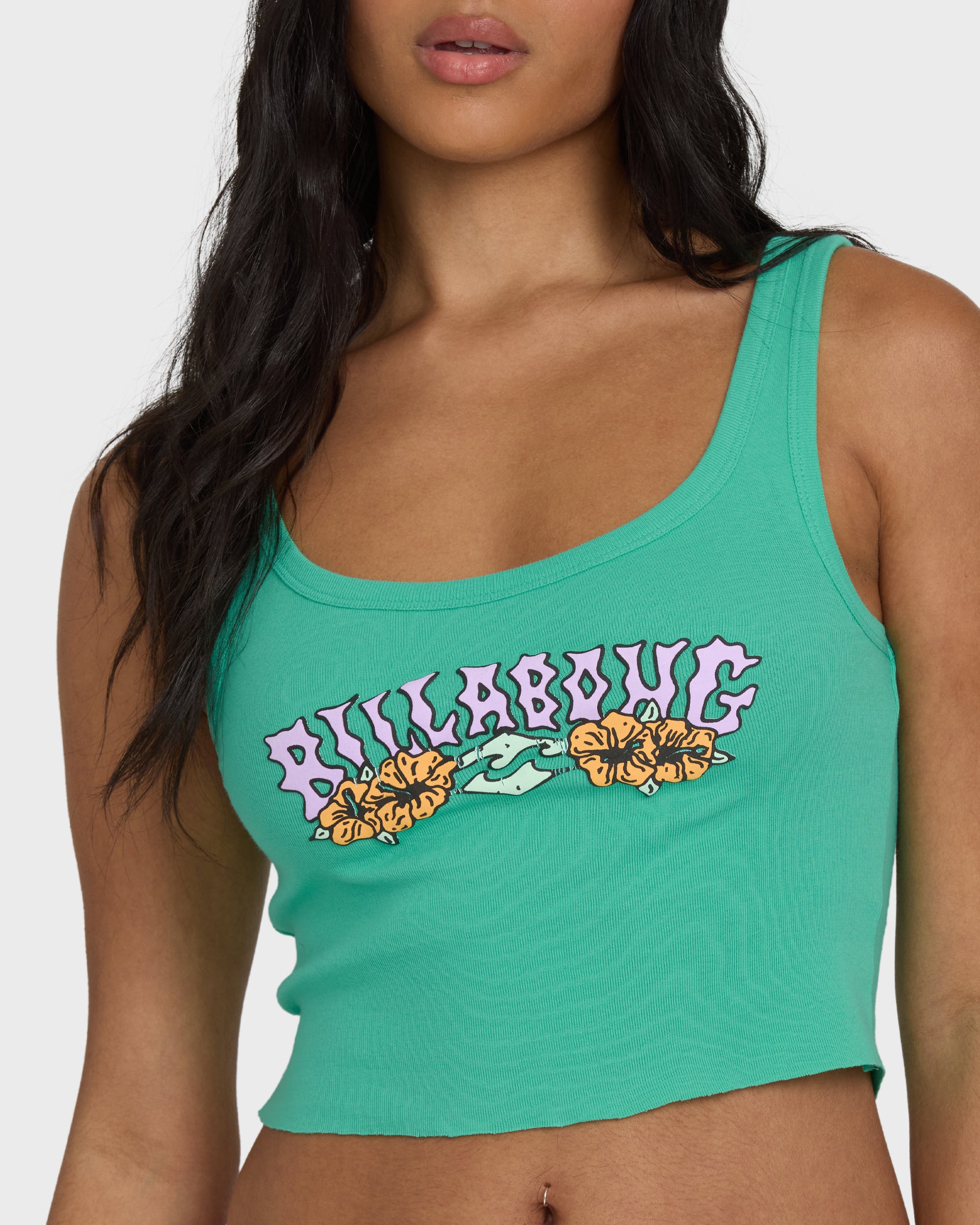 Hibiscus Minds Tank Top - Green Tropics - Image 6