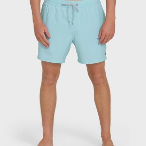 Lineup Solid Layback 16 Trunks - Dusty Blue