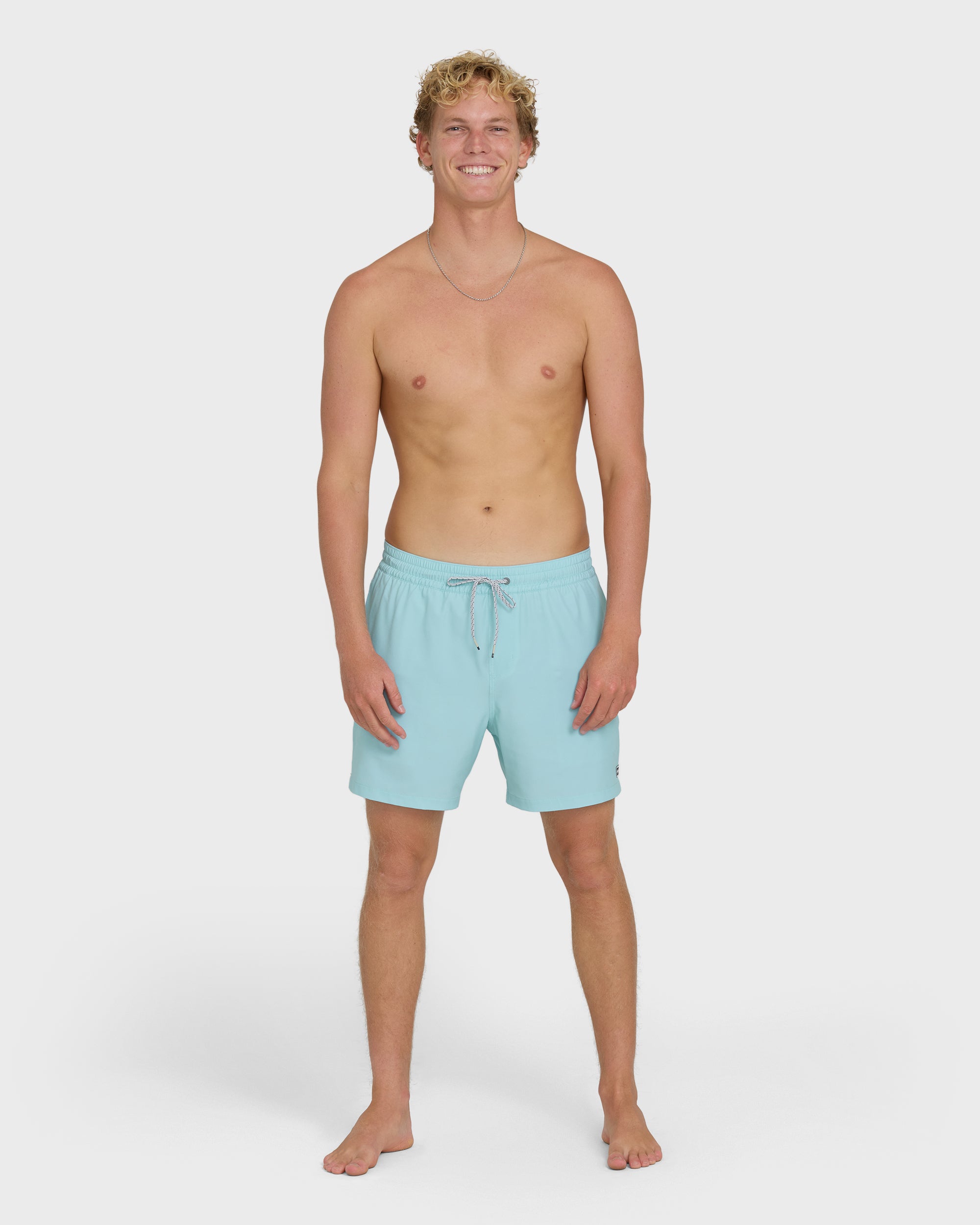 Lineup Solid Layback 16 Trunks - Dusty Blue - Image 4