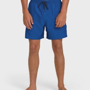 Lineup Solid Layback 16 Trunks - Deep Ocean