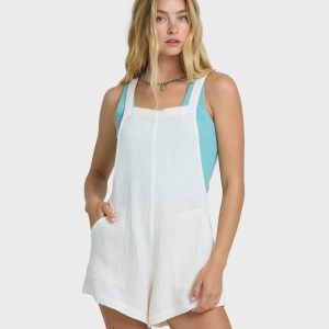 Beach Crush Overalls - Salt Crystal
