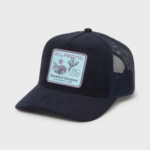Peaked Trucker Hat - Navy