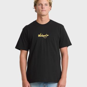 Occys Point Premium Short Sleeve Cotton T-Shirt - Black