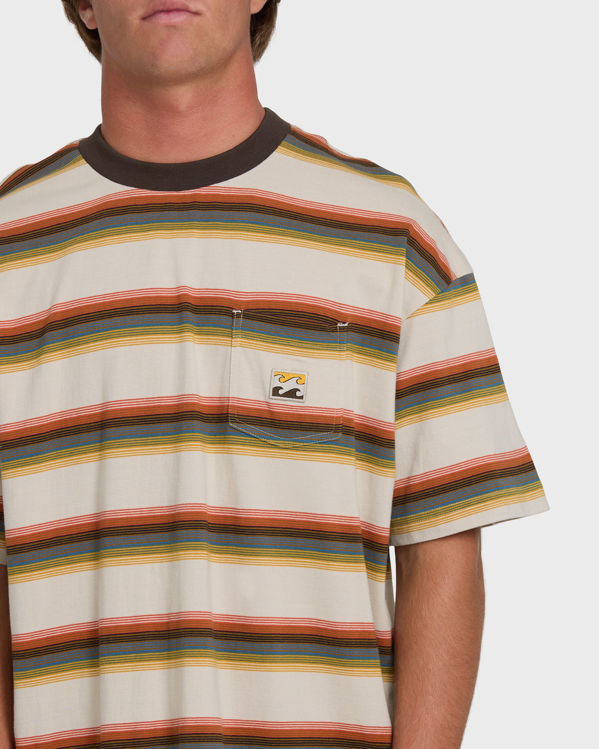 Baxter Short Sleeve Knit T-Shirt - Oatmeal - Image 5