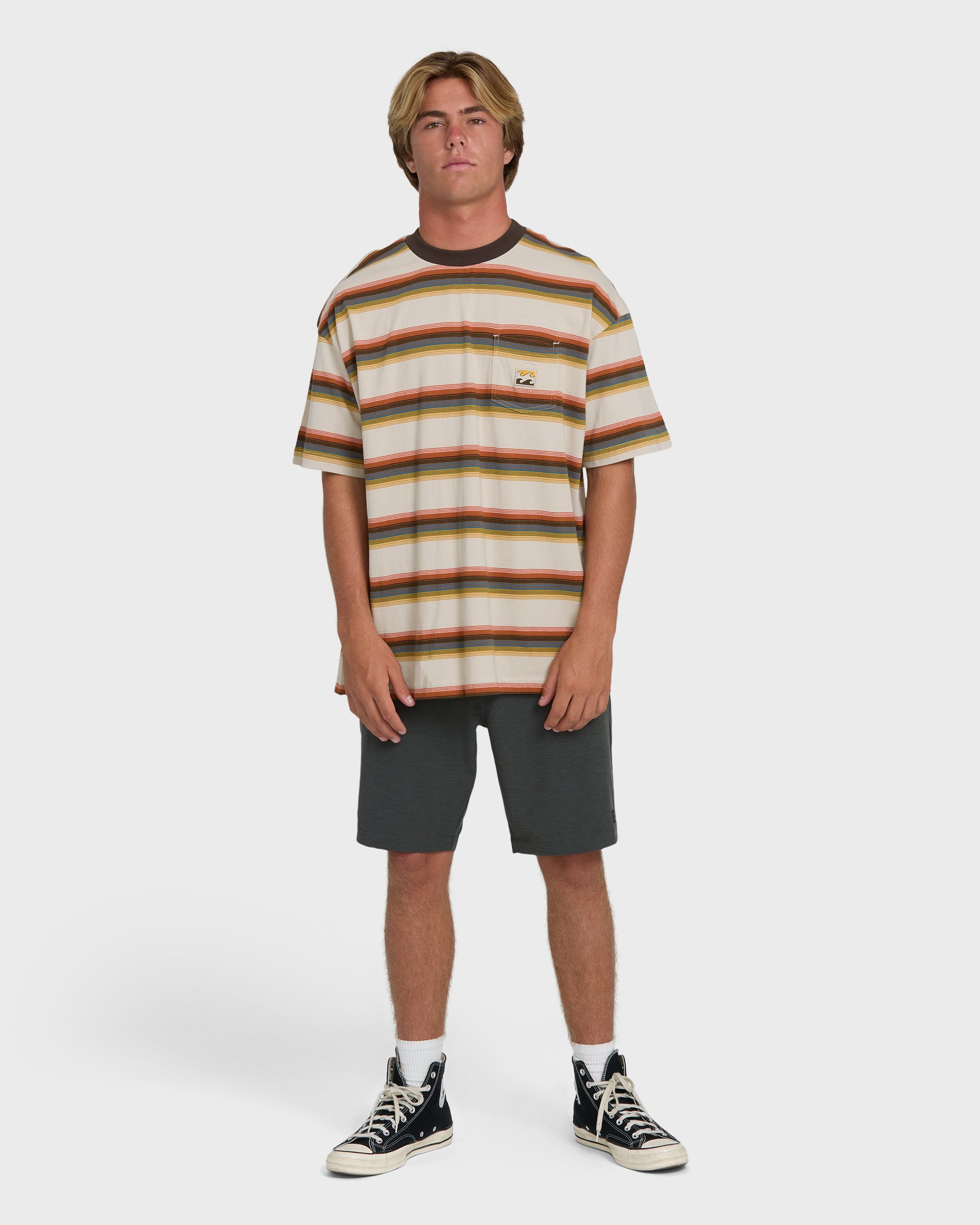Baxter Short Sleeve Knit T-Shirt - Oatmeal - Image 4