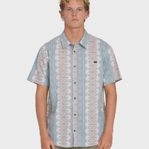 Sundays Short Sleeve Woven Shirt - Blue Fog