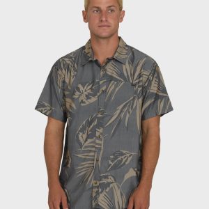 Sundays Lounge Short Sleeve Woven Shirt - Black