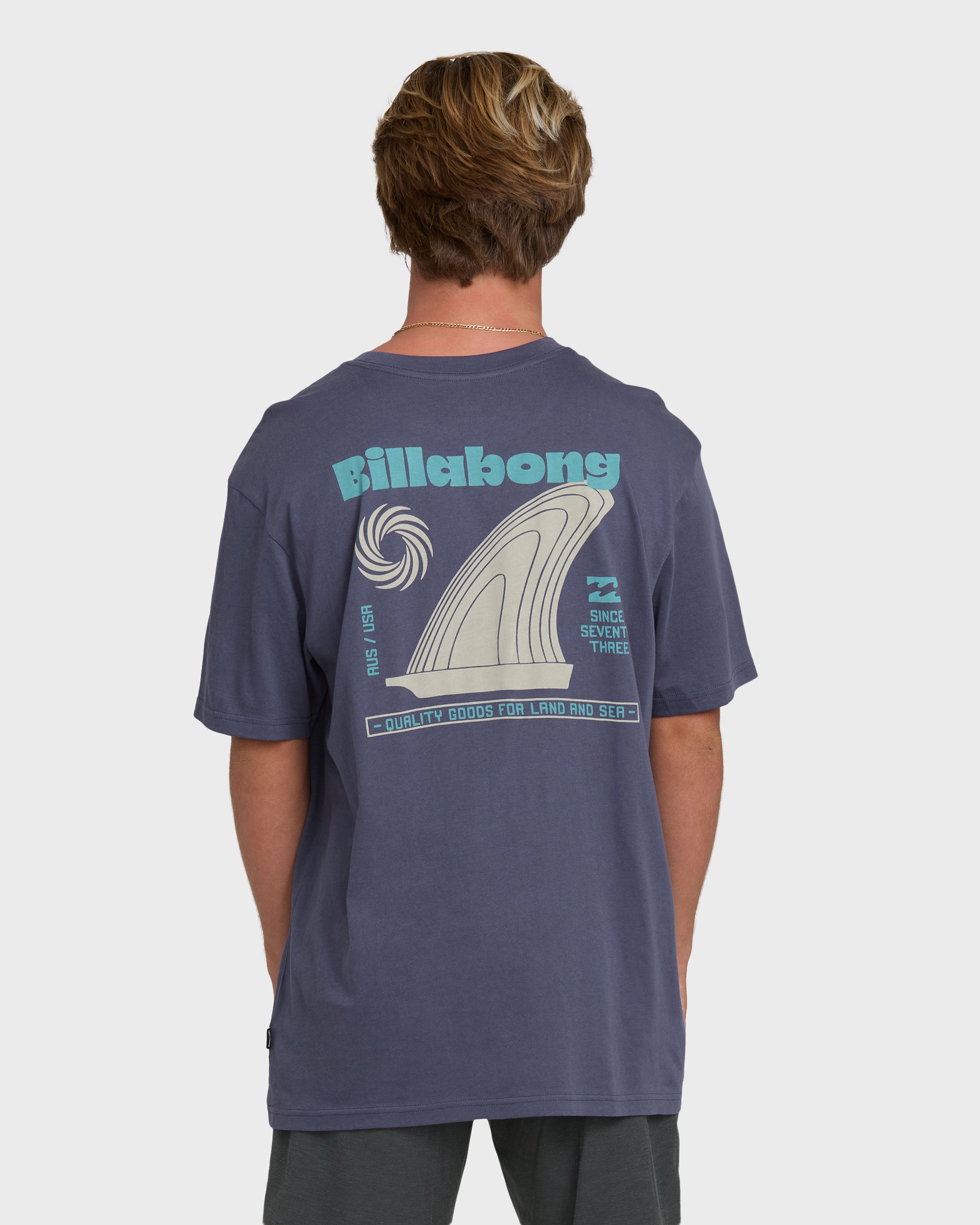 Single Fin Premium Short Sleeve Knit T-Shirt - Graystone - Image 2