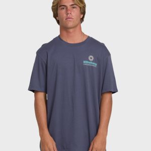 Single Fin Premium Short Sleeve Knit T-Shirt - Graystone