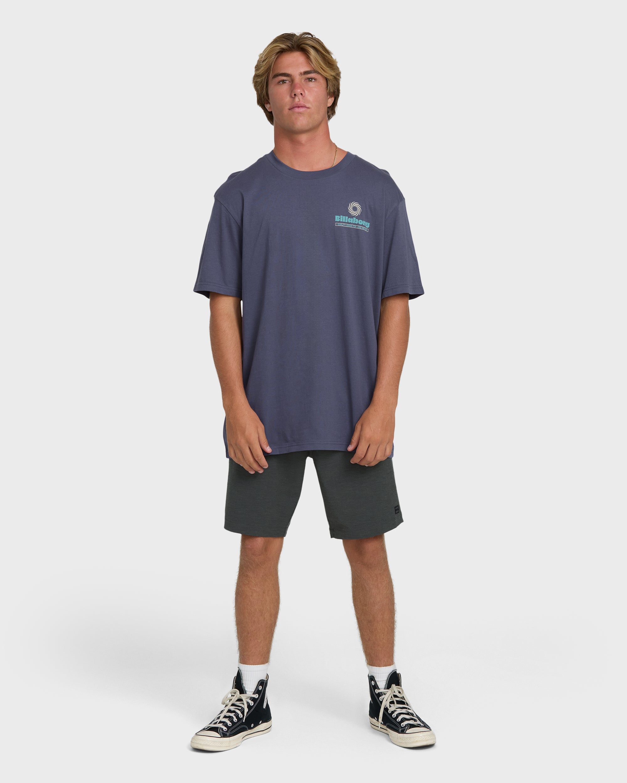 Single Fin Premium Short Sleeve Knit T-Shirt - Graystone - Image 4